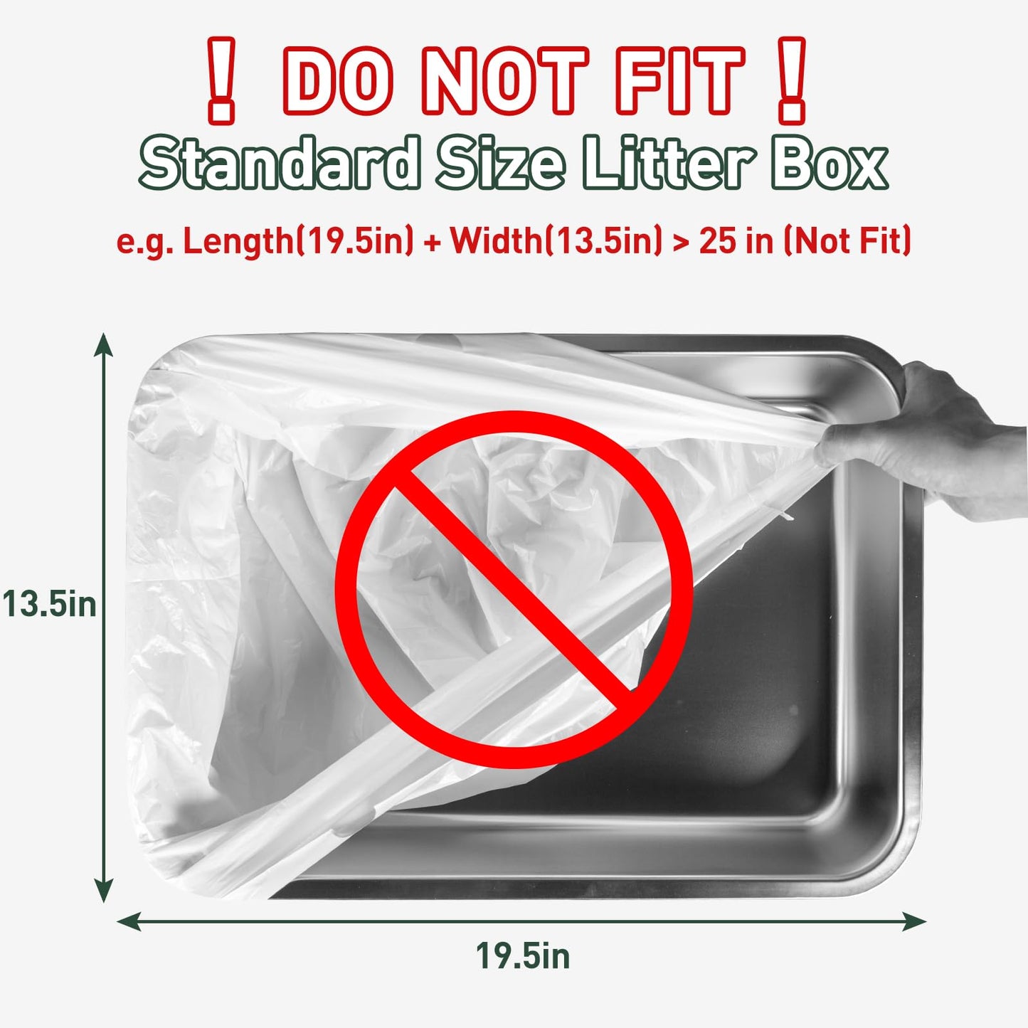ANWA 120 Count Cat Litter Box Liners for Automatic Cat Litter Box