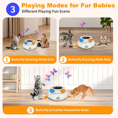 Interactive Cat Toys for Indoor Cats, 3in1 Rechargeable Pet Teaser Toy