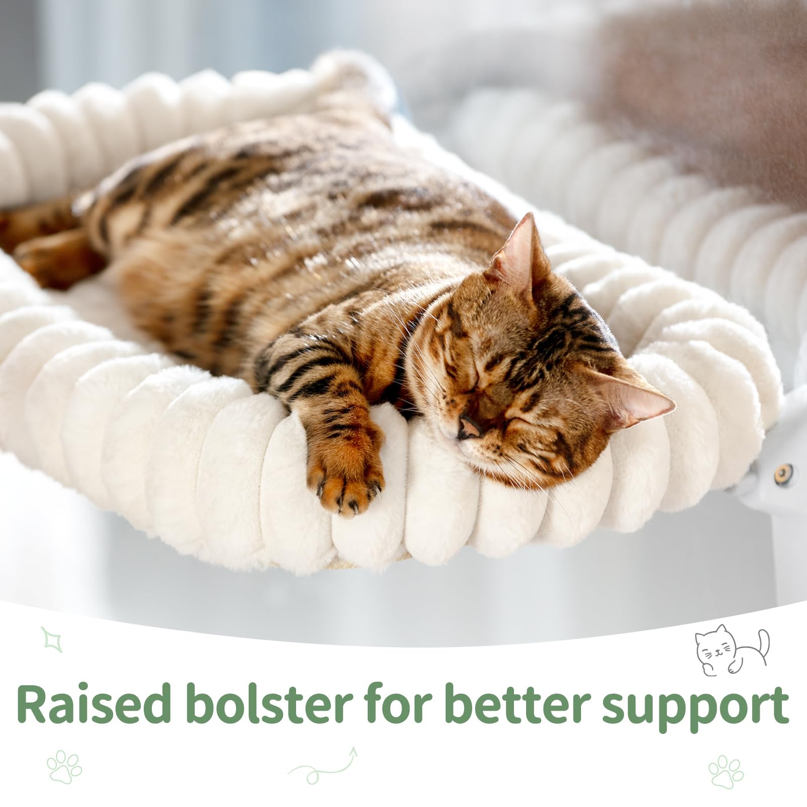 Sunhoo Cat Window Perch Bed Foldable Kitty Windowsill Hammock Bed