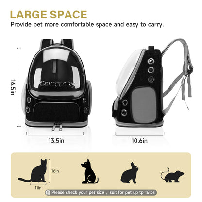 Cawypety Cat Backpack Carrier, Breathable Cat Carrier Large Carrier