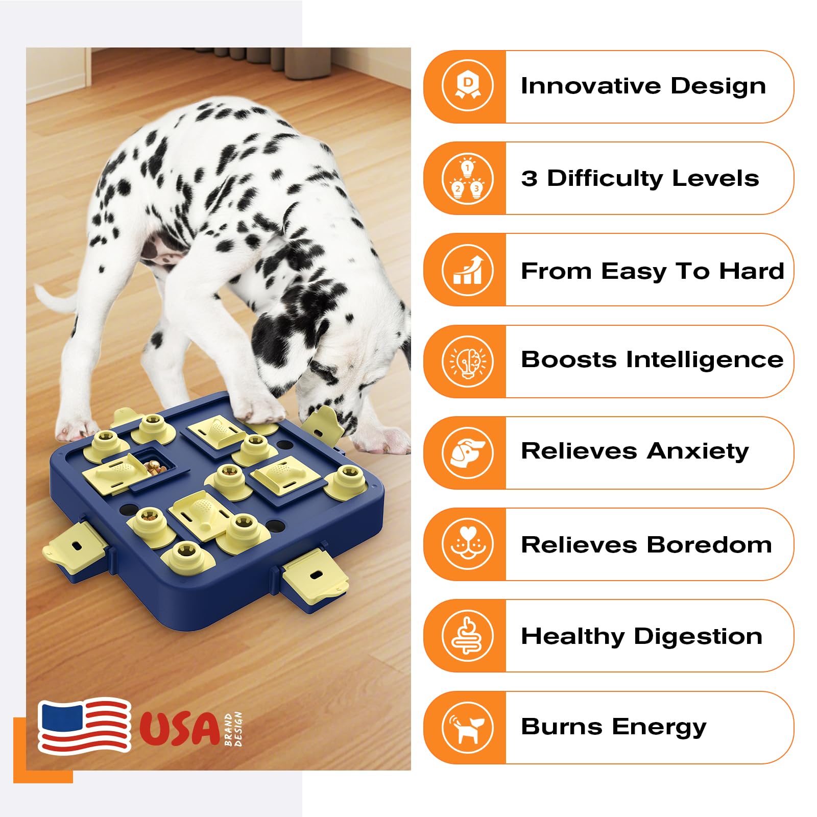 KADTC Dog Chess Puzzle Toy, Large Size, 3 Levels of Step-by-Step Toys