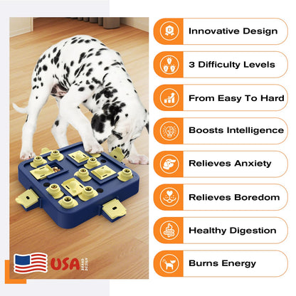 KADTC Dog Chess Puzzle Toy, Large Size, 3 Levels of Step-by-Step Toys