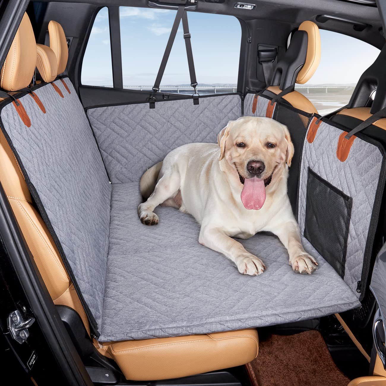 YJGF Back Seat Extender,Dog Seat Cover for Back Seat,Hard Bottom Seat