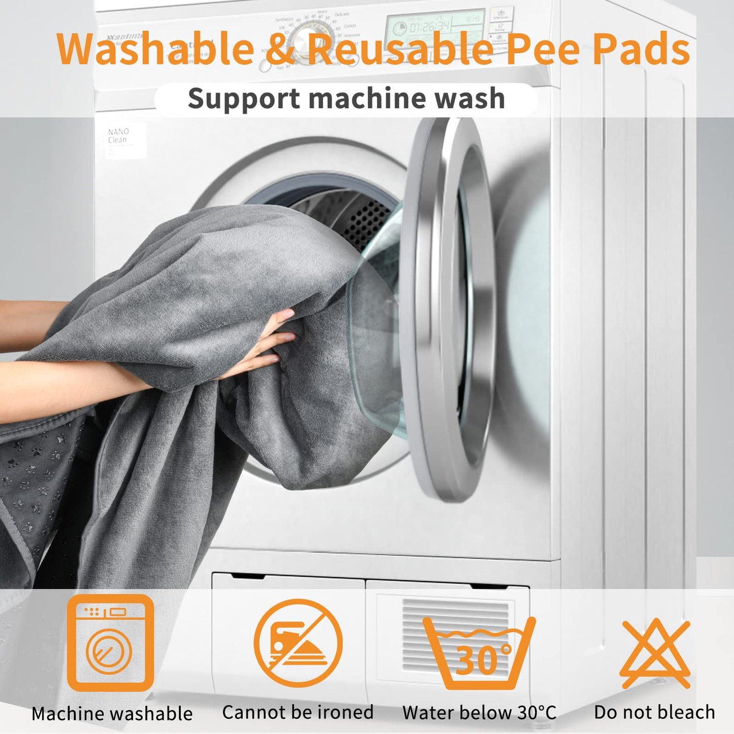 LOOBANI 2 Packs Extra Large Reusable Dog Mat for Floor, Non-Slip Mat