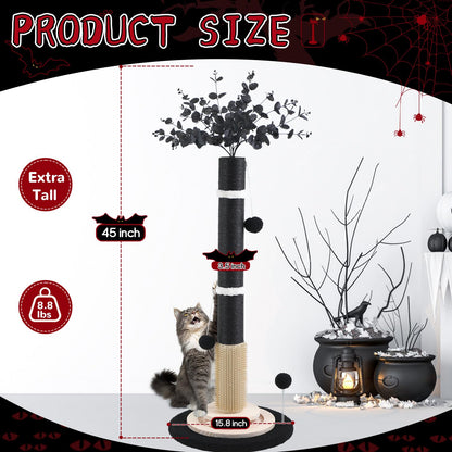 Scratching Posts for Indoor Cats Adults,45'' Tall Halloween Posts