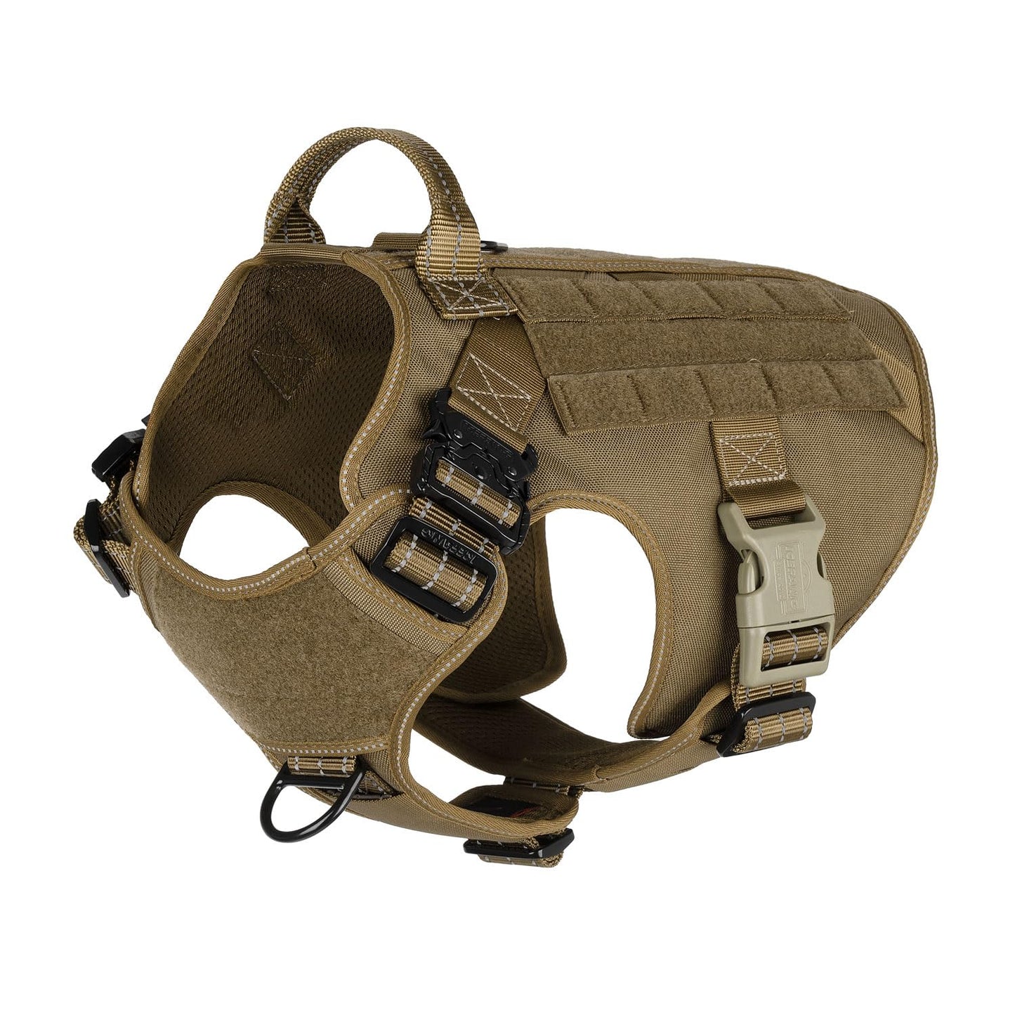 ICEFANG Tactical Dog Harness, Large Size,2X Metal Buckle,Working Leash