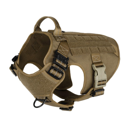 ICEFANG Tactical Dog Harness, Large Size,2X Metal Buckle,Working Leash