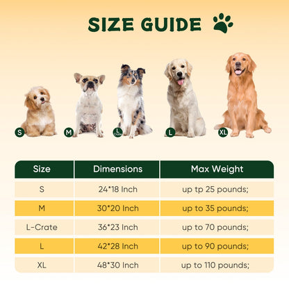ZENGAOOU Dog Crate Bed Washable, Plush Anti-Slip Kennel Pad Bed