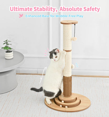 Made4Pets Cat Scratching Post Sisal Cat Scratcher Kitten Toys Tower