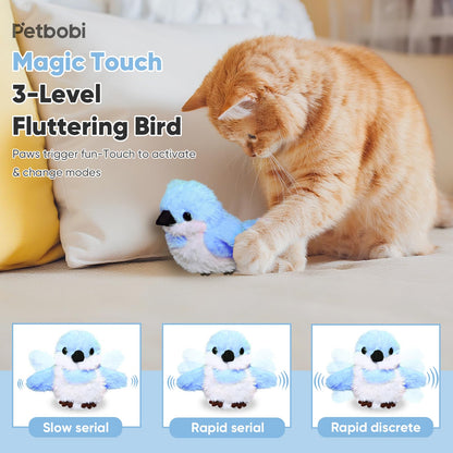 Petbobi Flappy Bird Cat Toy Realistic Interactive Cat Toy with Catnip