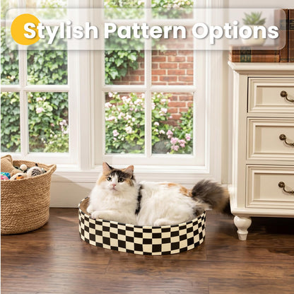 Conlun 2 Pack Oval Cat Scratcher Bowl, Curved Cardboard Scratching Pad