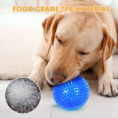 petizer 6 Pack Squeaky Dog Toy Balls Floating Spiky Pool Balls