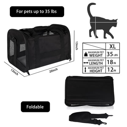 Cat Carrying Case Pet Carrier Airline Approved, Protable Carrier