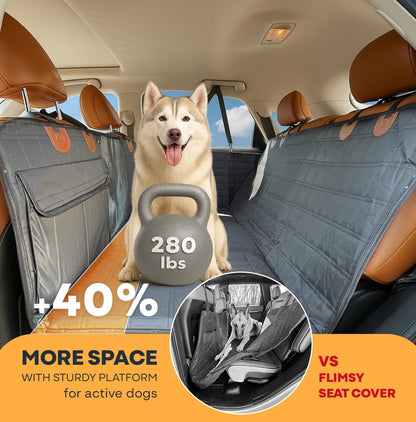 APetsPlanet Dog Car Seat Cover for Back Seat Hard Bottom Seat