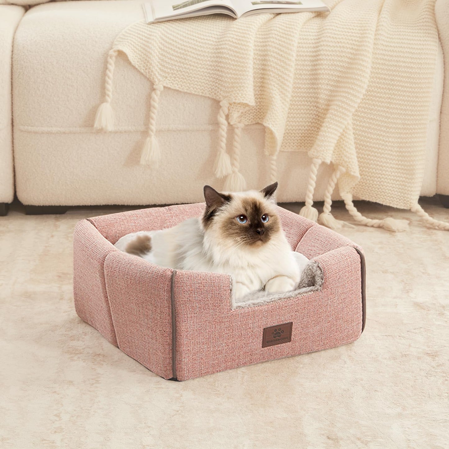 WINDRACING Cat Bed for Indoor Cats Cats Cave Bed Cat House Cat Bed