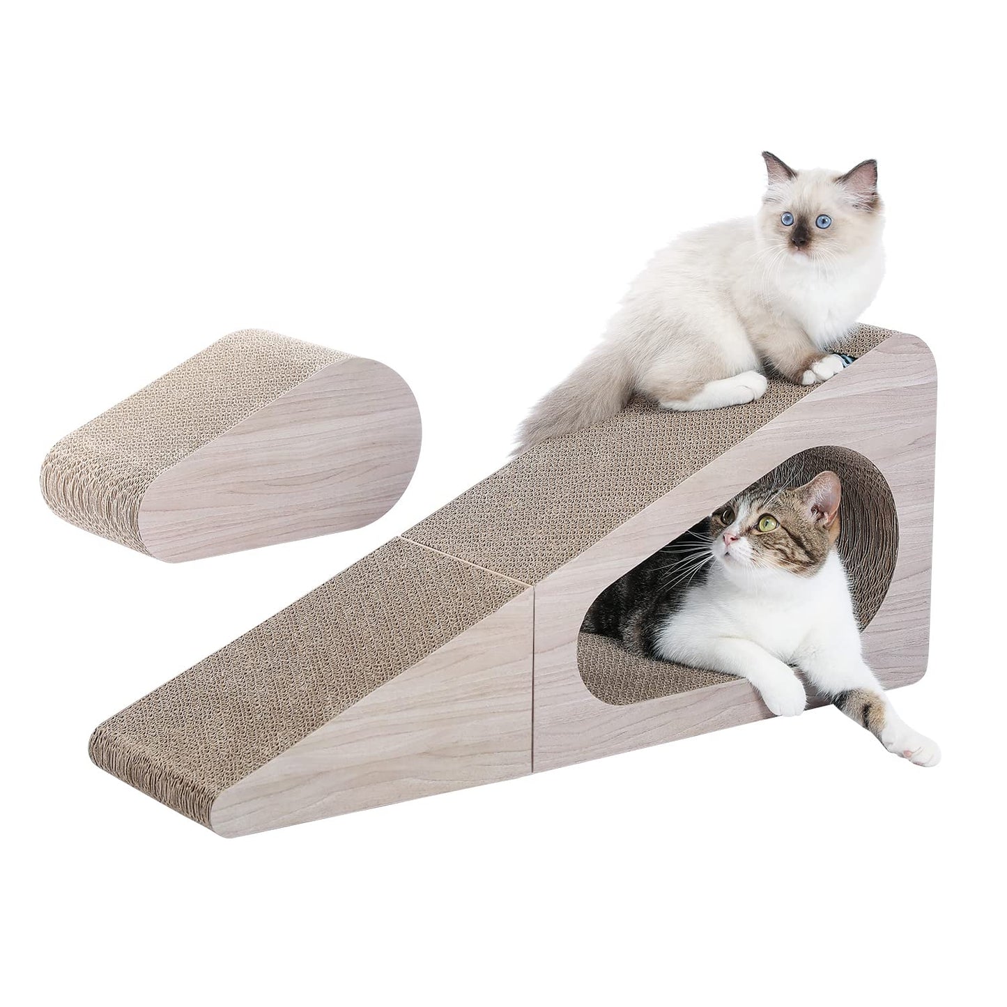 PAWZ Road Cat Scratcher, Triangle Cardboard Cat Scratcher 28.3” Tunnel