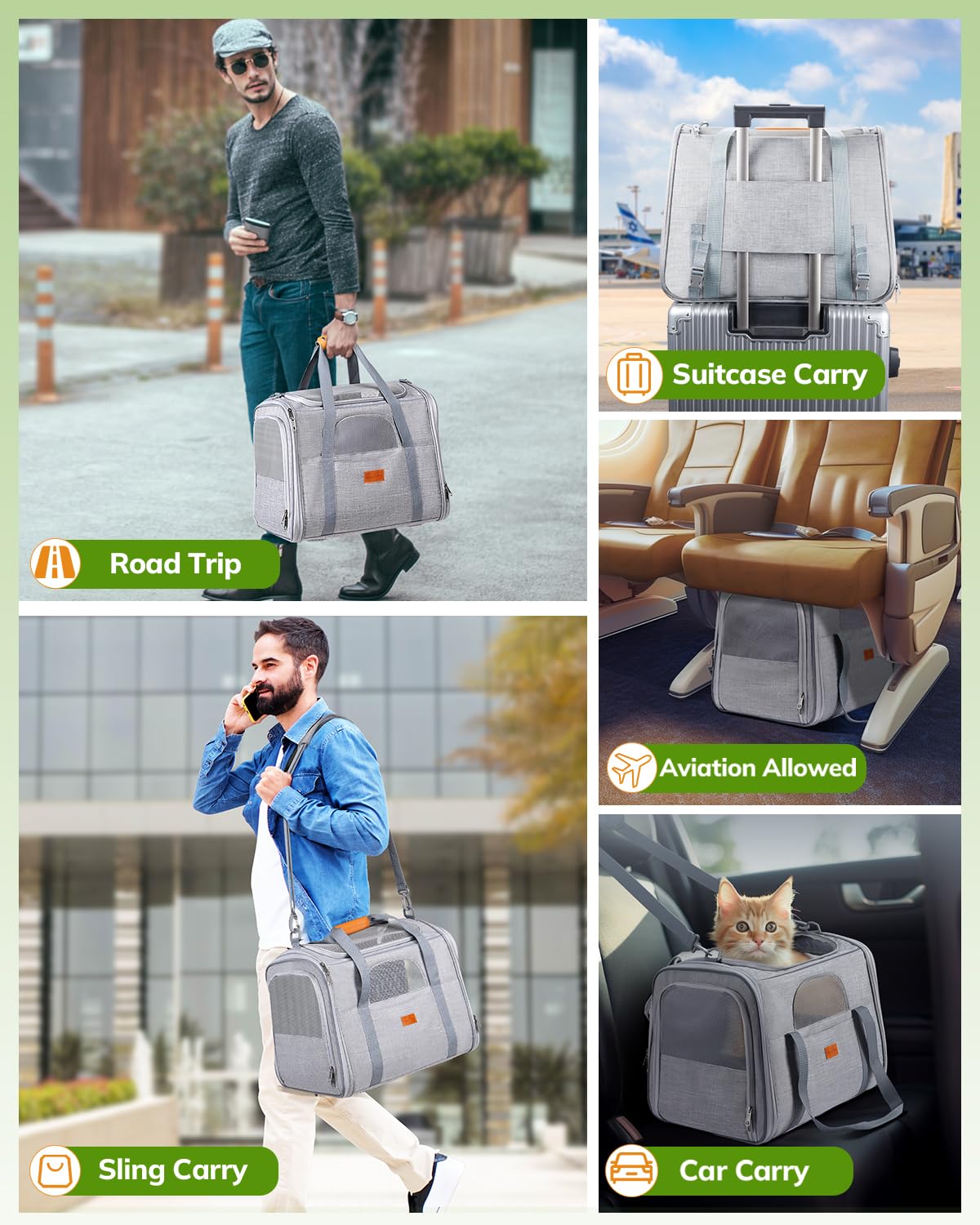 Morpilot Portable Cat Carrier Soft Sided Cat Carrier