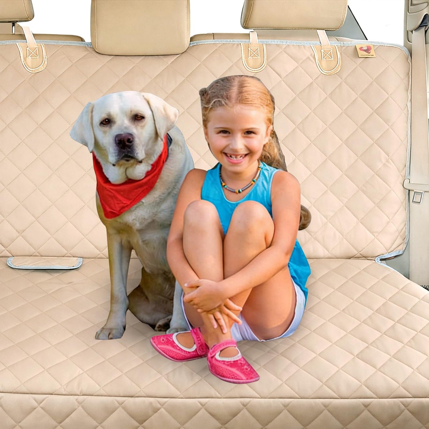 Bark Lover Dog Car Seat Cover for Back Seat Waterproof Backseat Seat