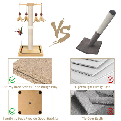 Tall Cat Scratching Post, Sisal, Large Scratcher Tree Tower for Tower