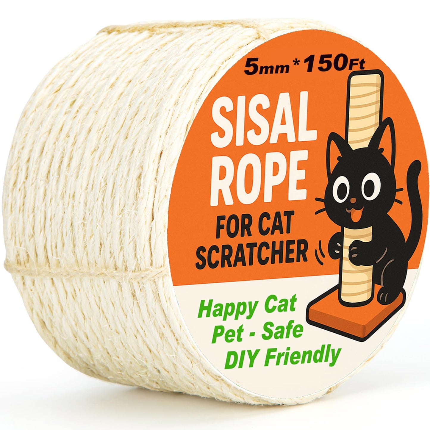 Natural Sisal Rope for Cat Scratcher Tree Thick 5-mm 1/ by Cat Tower