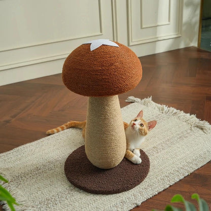 Shiitake Mushroom Cat Scratching Post, Mushroom Cat Scratcher Toy