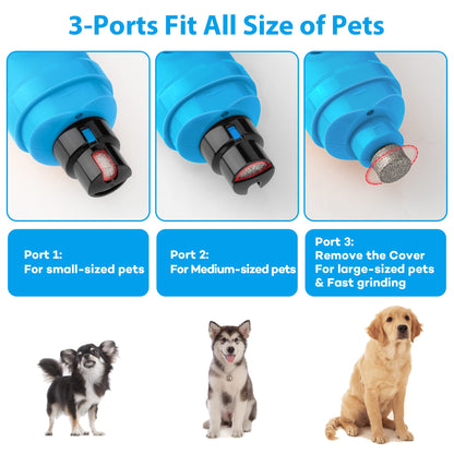 Casfuy Dog Nail Grinder with 2 LED New Version 2-Speed Trimmer