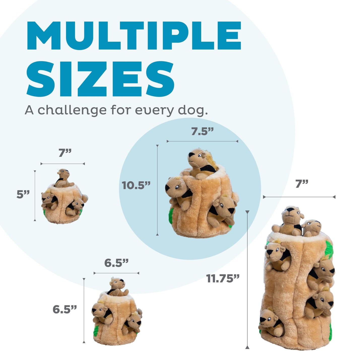 Outward Hound Hide-A-Squirrel Dog Toy Interactive 2‑in‑1 Plush Puzzle