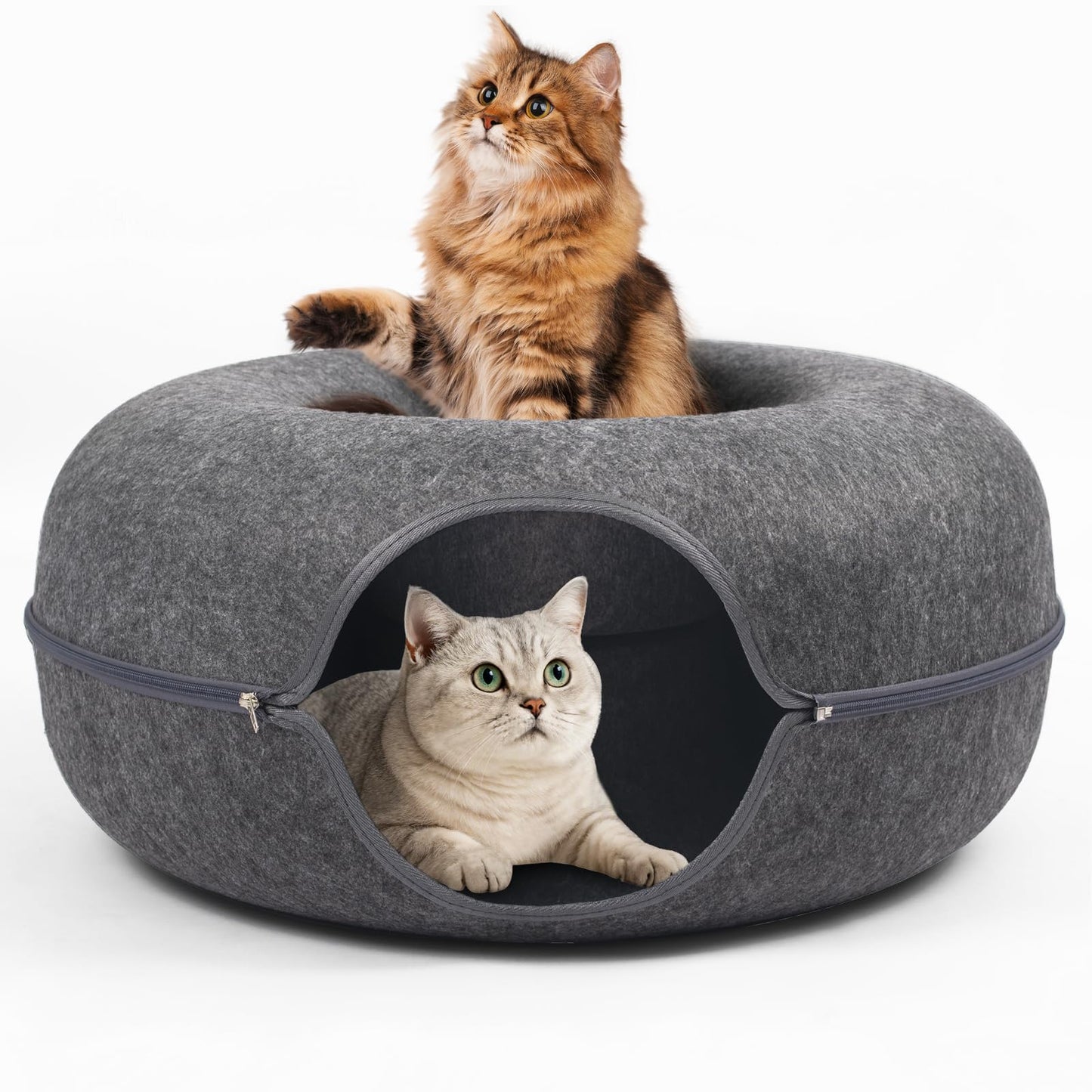 Cat Caves for Indoor Cats, Large Cat Tunnel for Multiple Bed