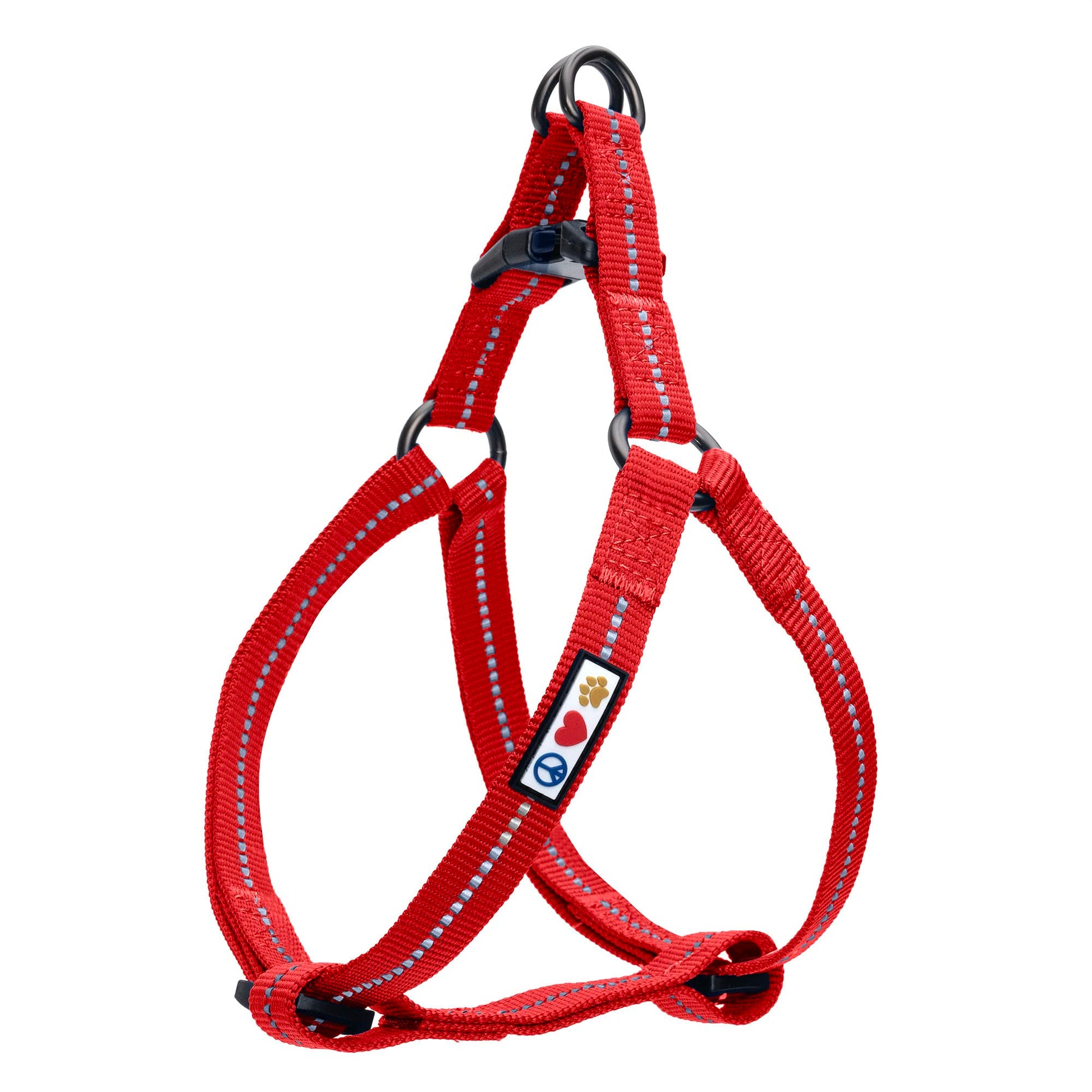 Pawtitas Recycled Reflective Step-in Dog Harness Adjustable Harness