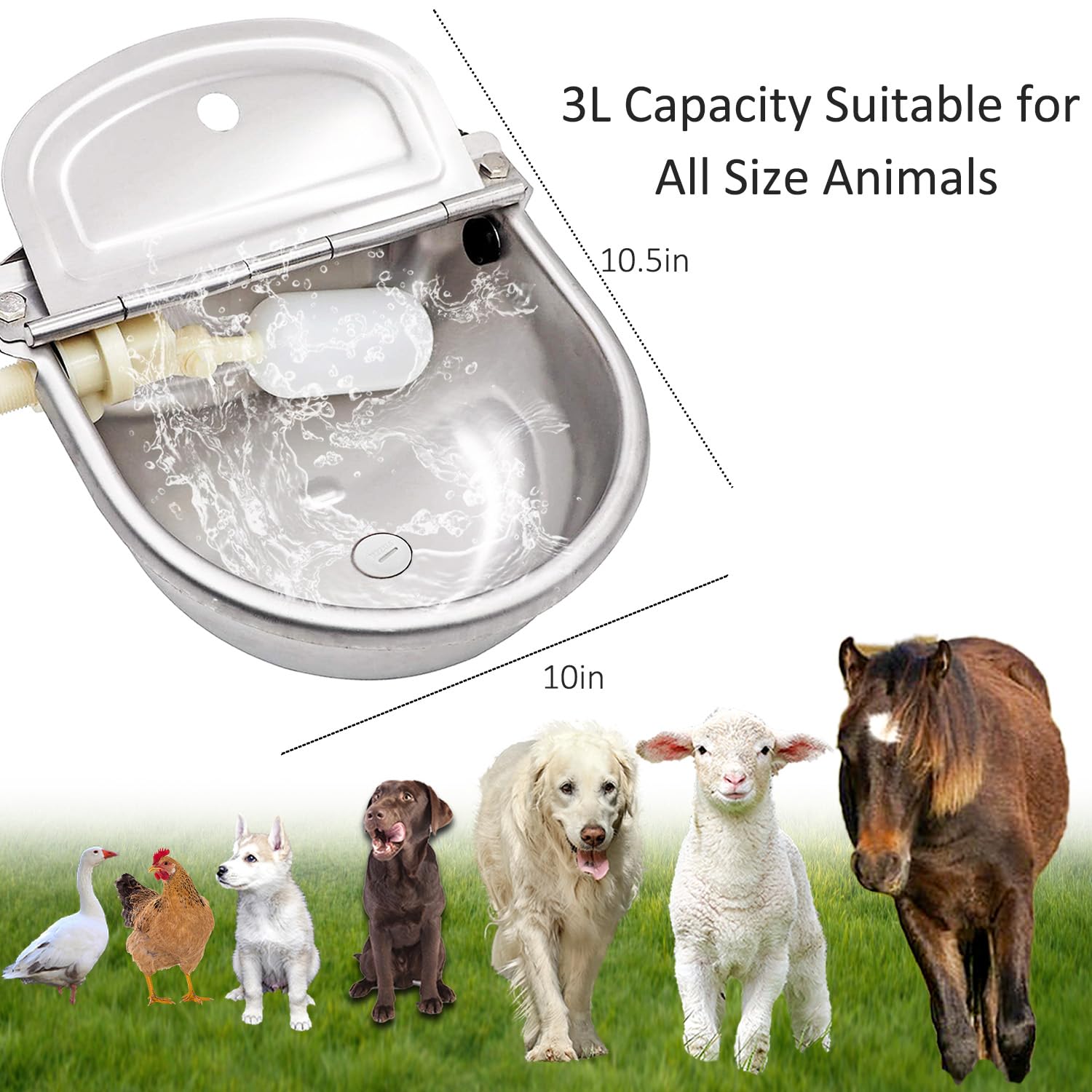Automatic Water Dispenser for Dog Water Bowl Dispenser Large Size Bowl