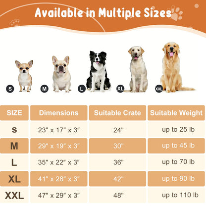 EMPSIGN Stylish Dog Bed Mat Dog Crate Pad Mattress Reversible Bed