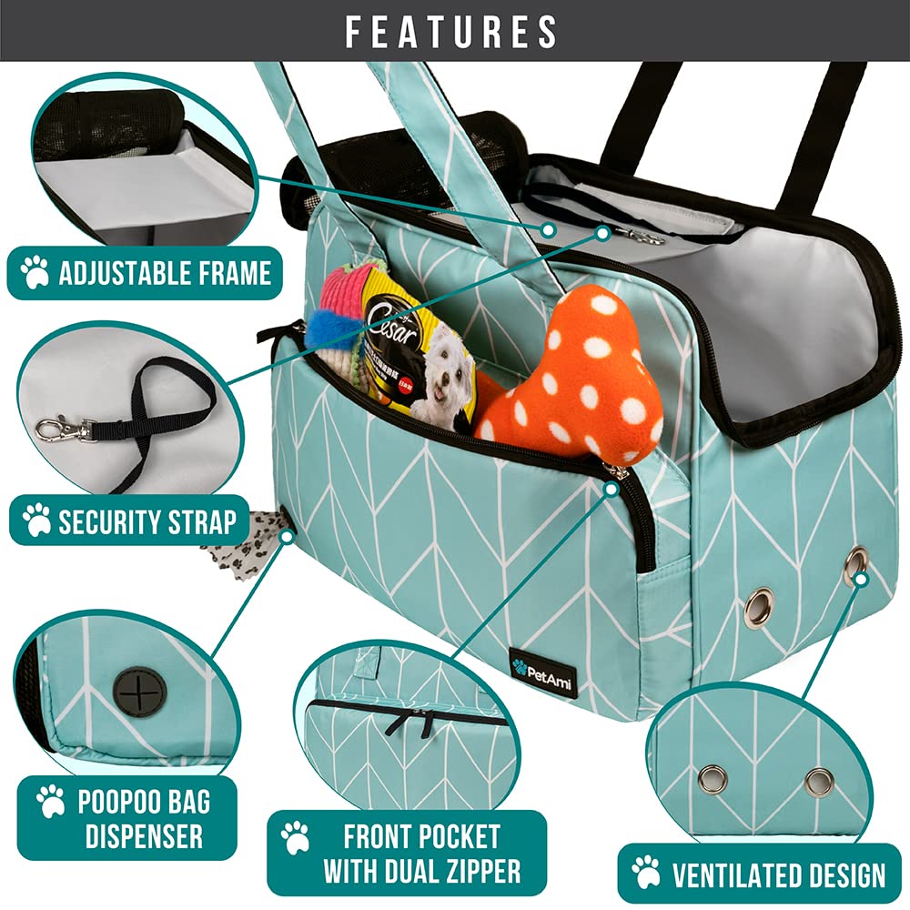 PetAmi Small Dog Purse Carrier, Soft-Sided Pet Carrier Bag