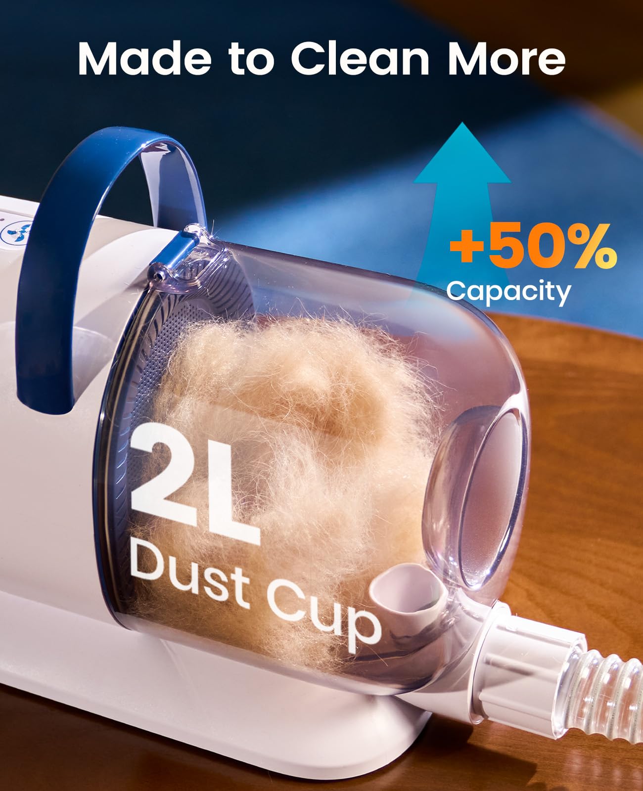 oneisall Dog Grooming Vacuum, 15000Pa Pet Vacuum Kit Shedding Trimmer