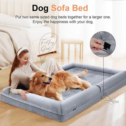 Large Dog Bed Orthopedic Washable: Beds Bolster XL Bed Large Big Bed