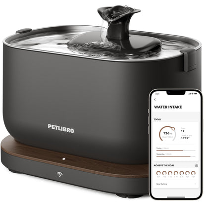 PETLIBRO Cat Water Fountain, App Monitoring Pet Fountains Tray