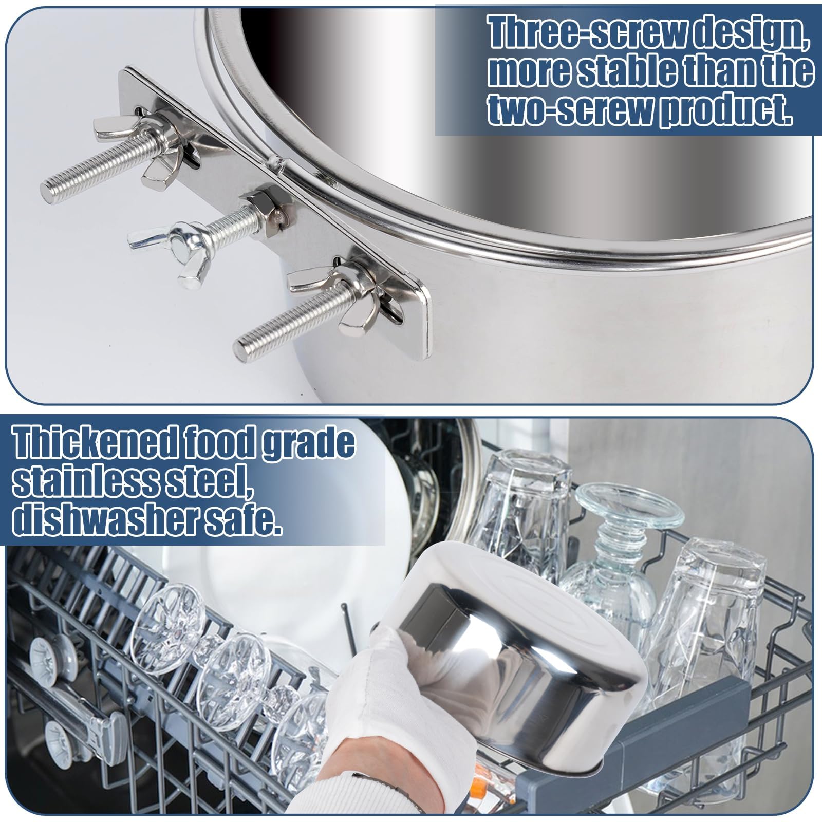 Dog Crate Water Bowl No Spill, 2 Pack Stainless Steel Large Dog Bowl
