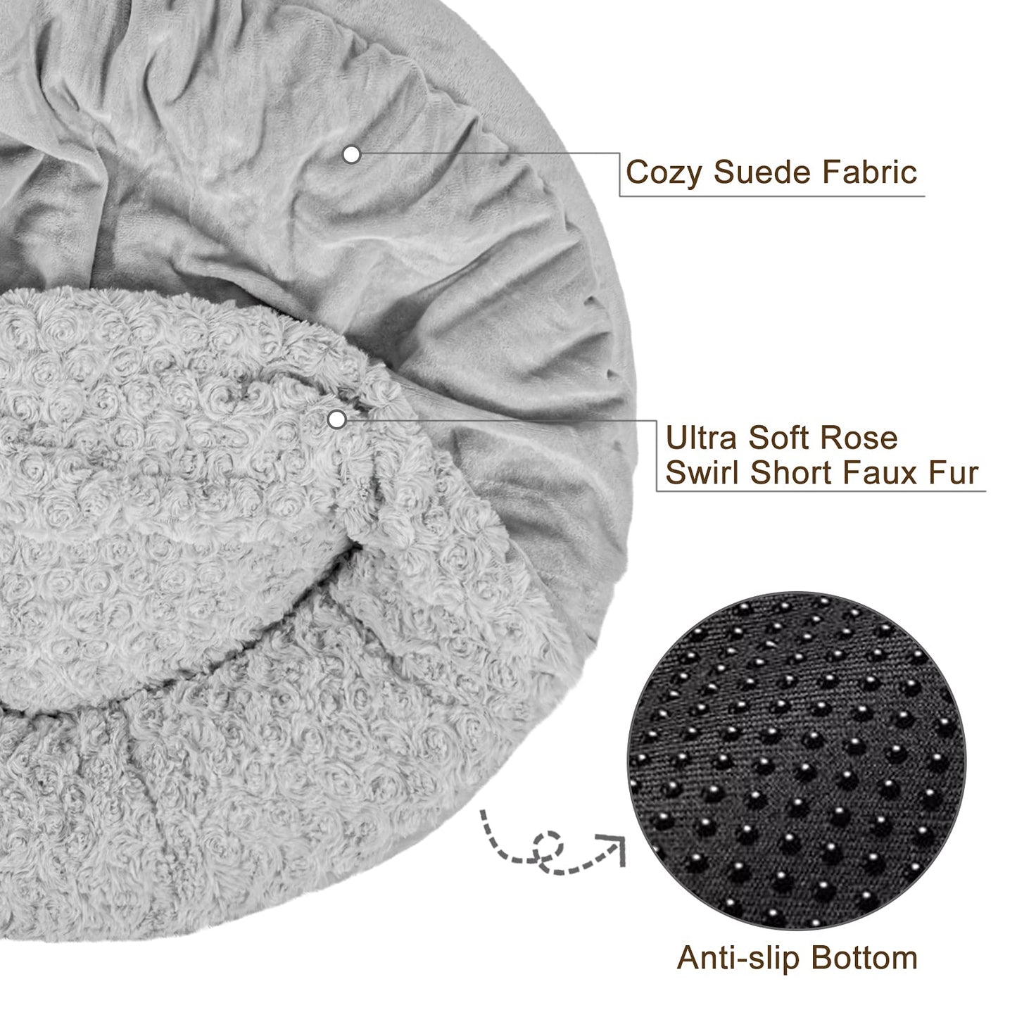 JOEJOY Dog Beds for Small Medium Dogs, Cozy Cuddler Luxury Puppy Bed