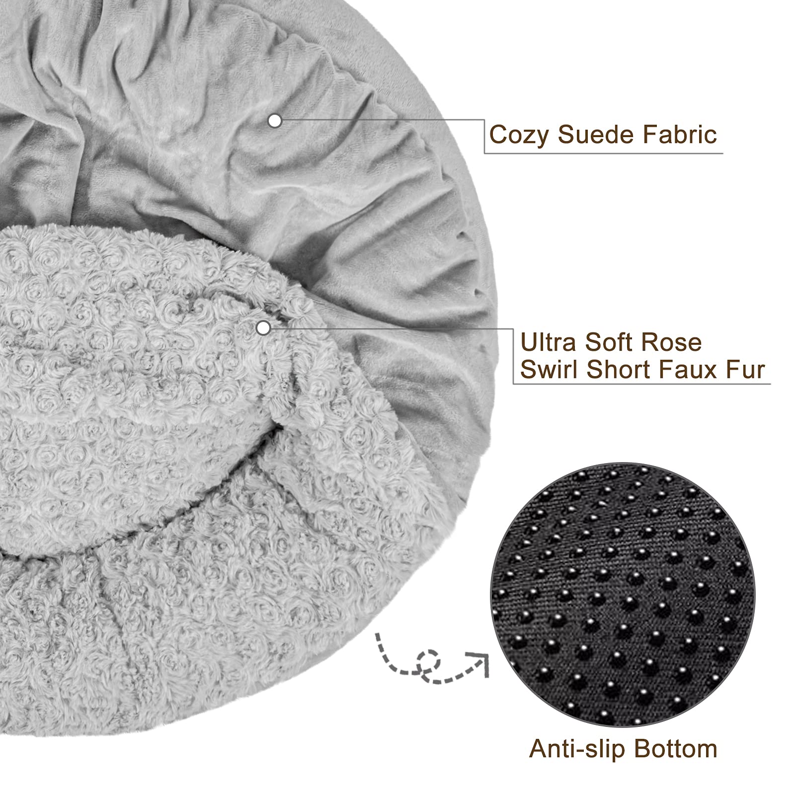 JOEJOY Dog Beds for Small Medium Dogs, Cozy Cuddler Luxury Puppy Bed