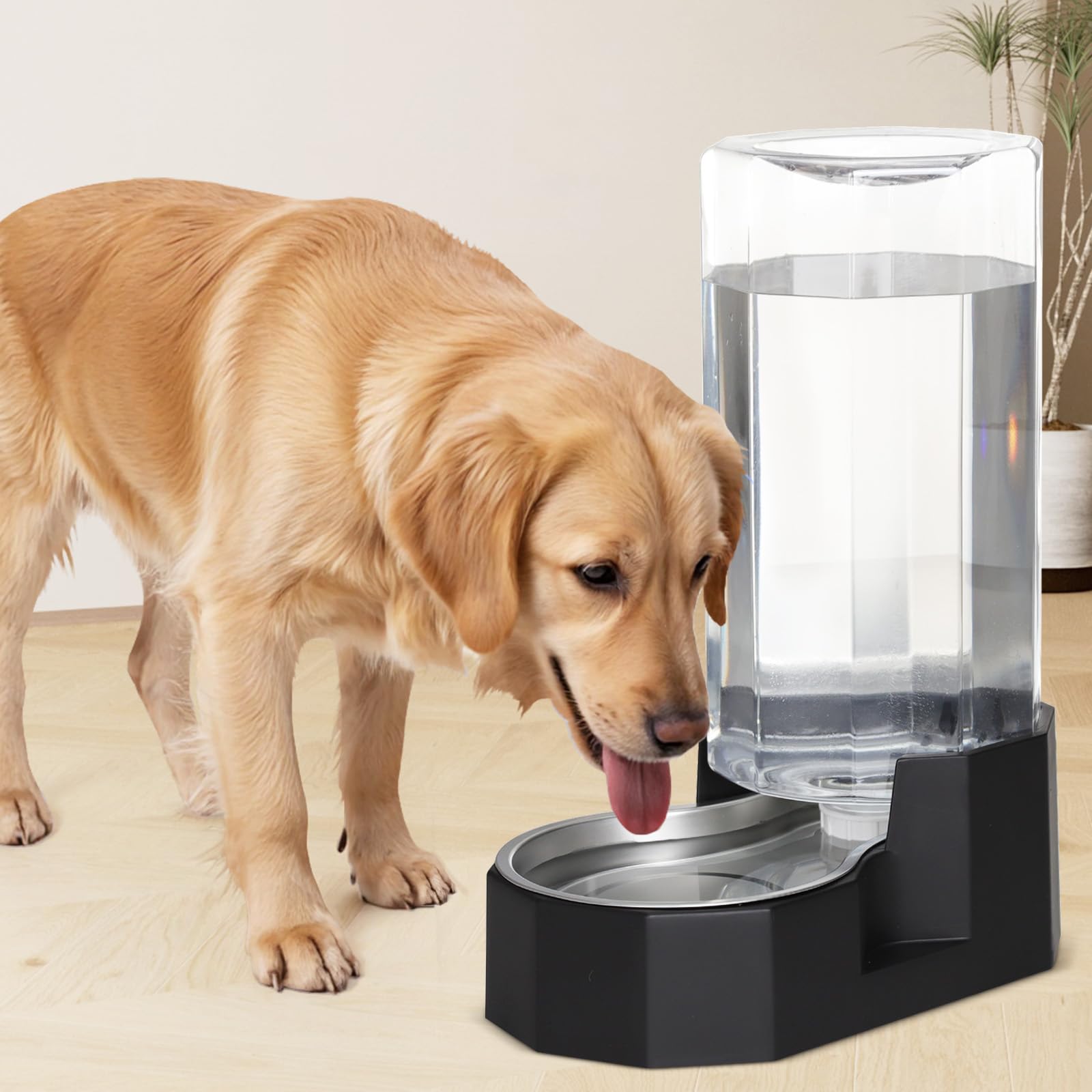 Sfozstra Large Dog Water Dispenser: Gravity Gravity Water Feeder
