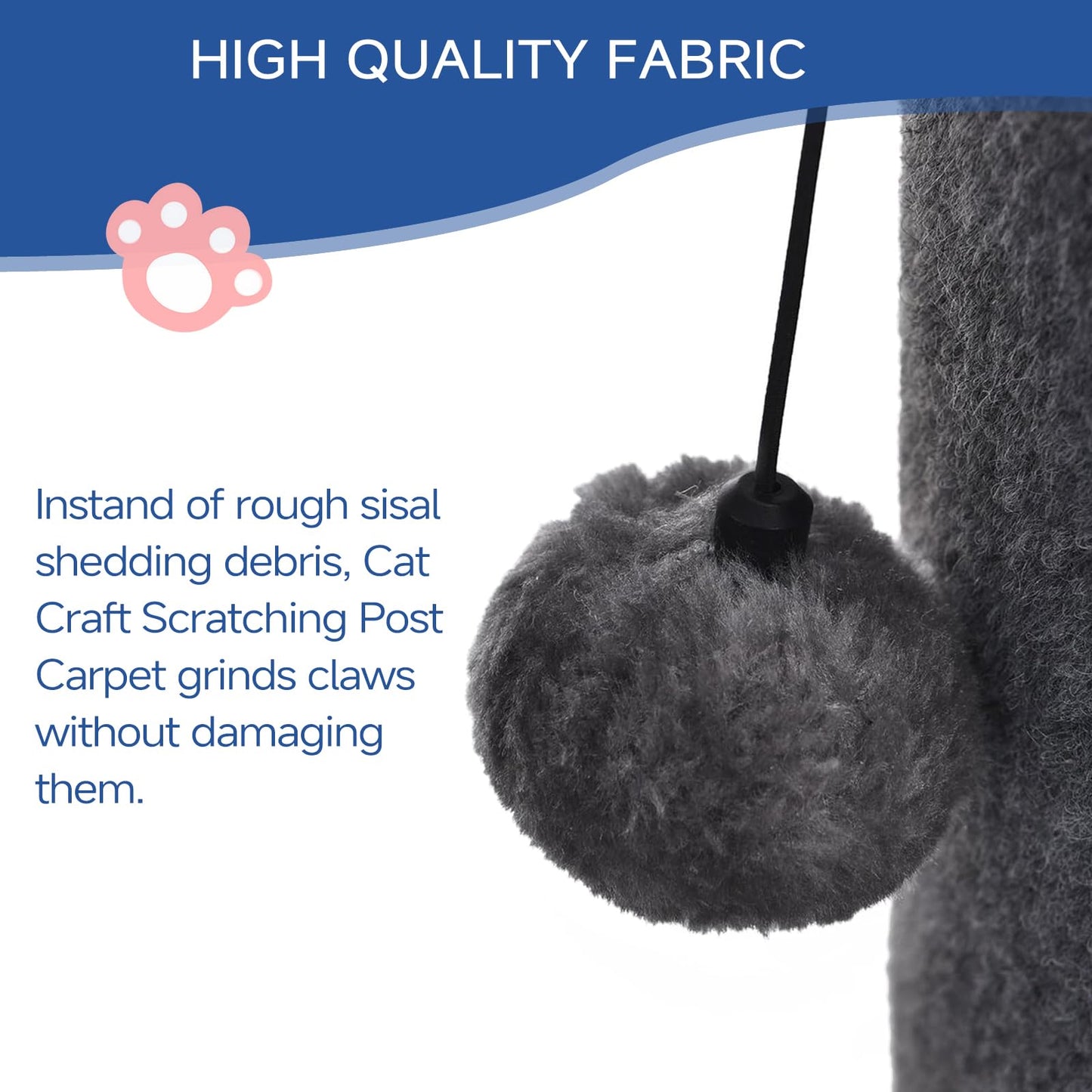 Cat Craft Cat Scratching Post Carpet Scratching Post 41" for Scratcher