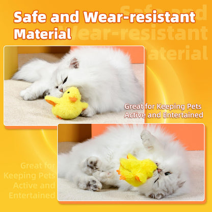 SmartTail Cat Toys Rechargeable Flapping Duck, Lifelike Quacking Toys