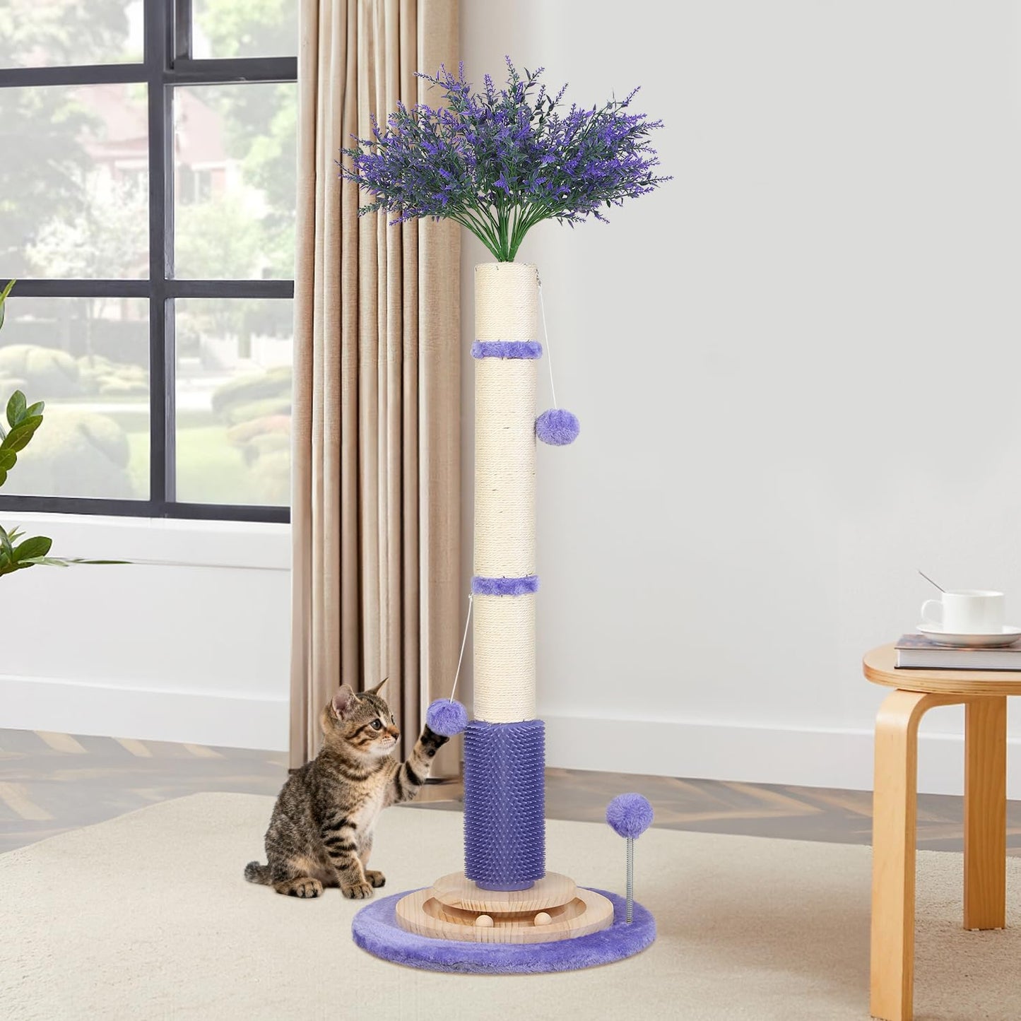 Cat Scratching Post for Indoor Large Adults,45'' Tall Vertical Tree