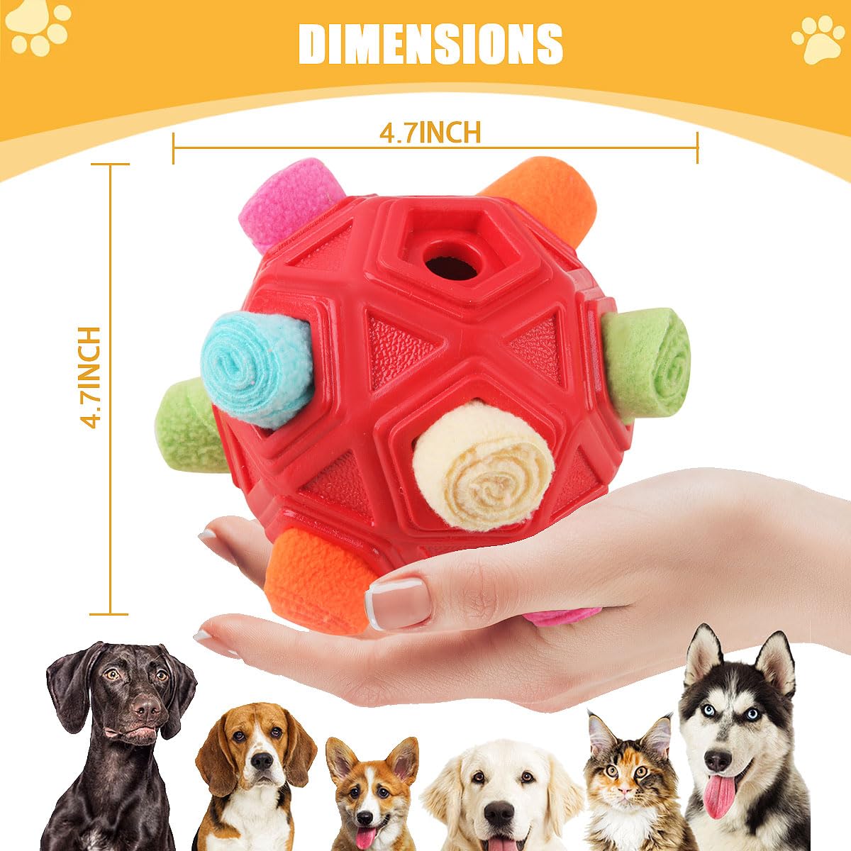 Petration Dog Snuffle Ball-Interactive Puzzle Dog Toys Encourage Chew