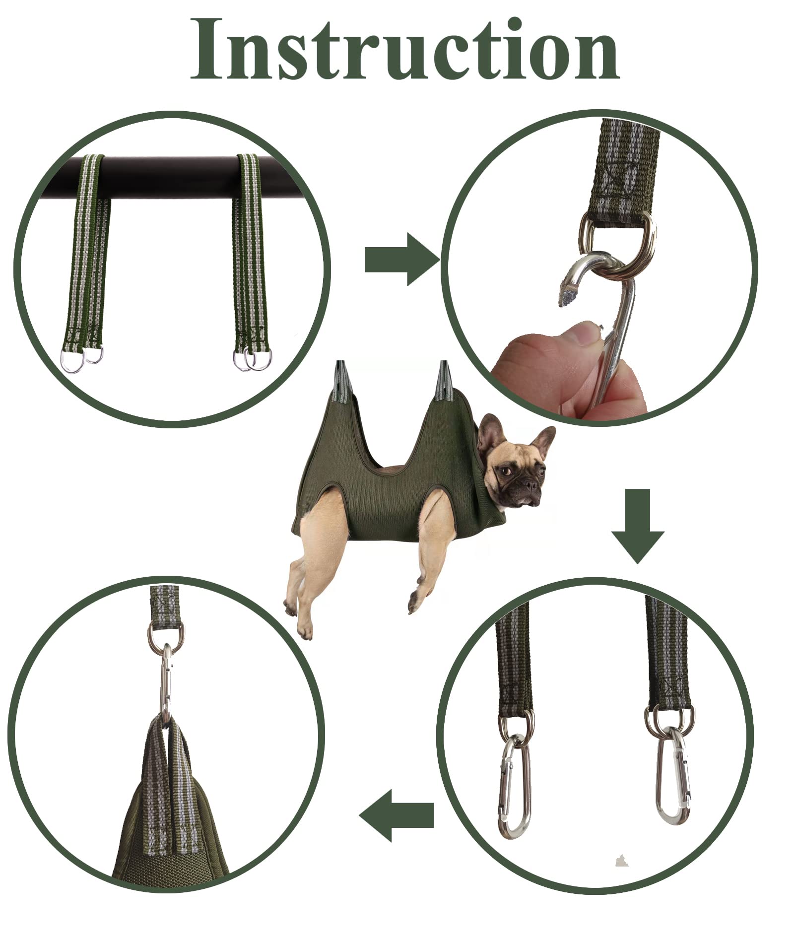 1 Dog Pet Grooming Hammock Harness with Nail Clippers/Trimmer,Dog Nail