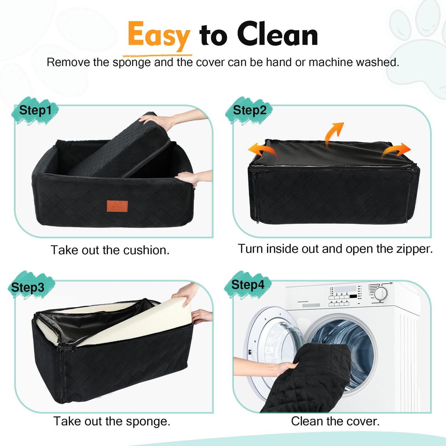NEEZUKAR Dog Car Seat for Large Medium Dogs,Portable Washable Pet Seat