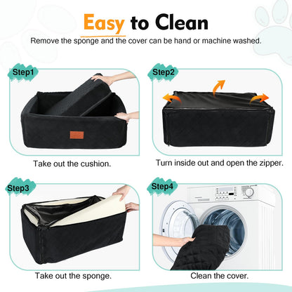 NEEZUKAR Dog Car Seat for Large Medium Dogs,Portable Washable Pet Seat