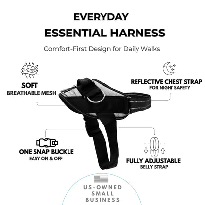 ShawnCo Essential Dog Harness, No-Pull Pet Vest with 3 Leash Leash
