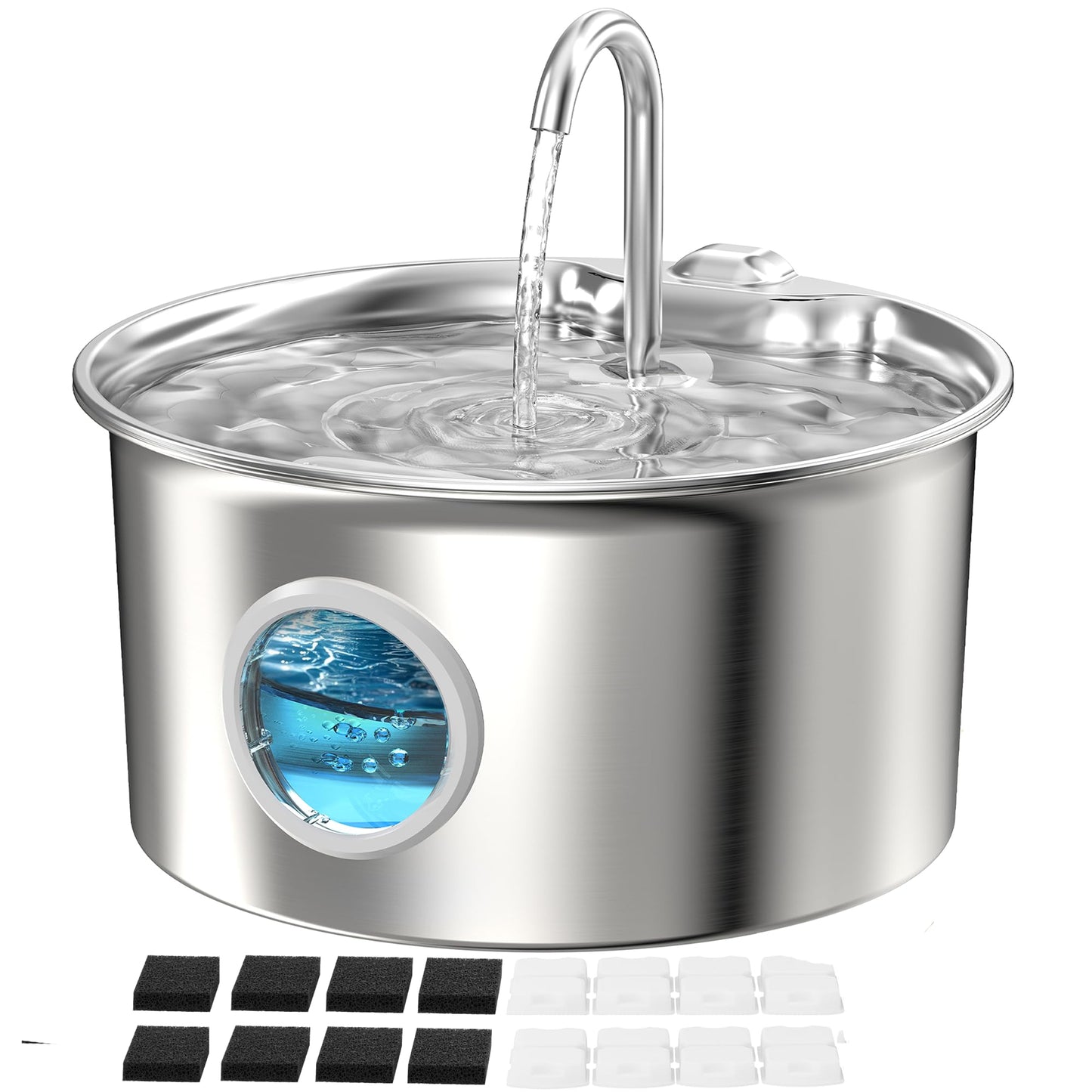 Pet Water Fountain Stainless Steel: Mental Cat Water Fountains Bowl