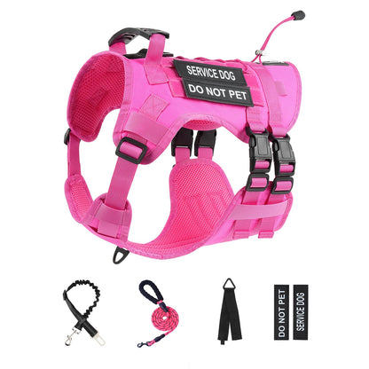 Yungaspy No Pull Tactical Dog Harness for Small Dogs, Escape Proof Set