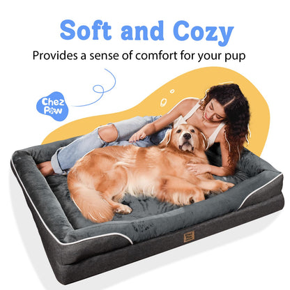 Large Orthopedic Dog Bed Washable XL Dog Couch Sofa Four Sides Bed